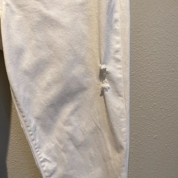 SPANX Women's distressed white ankle skinny jeans jeggings sz L 20229R Pull On - Picture 8 of 15